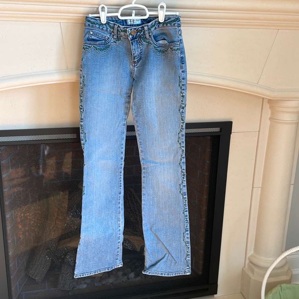 Jill Stuart Floral Embroidered Jeans